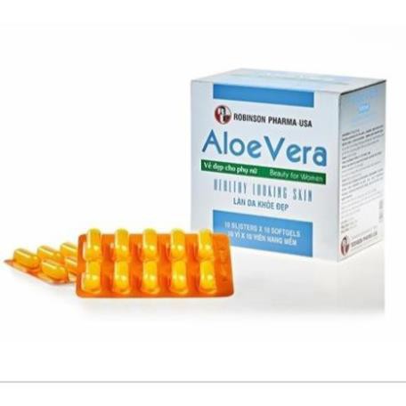 Aloe vera Viên Uống Đẹp Da, Dưỡng Ẩm, Chống Lão Hoá, Mờ Sẹo - Sữa Ong Chúa