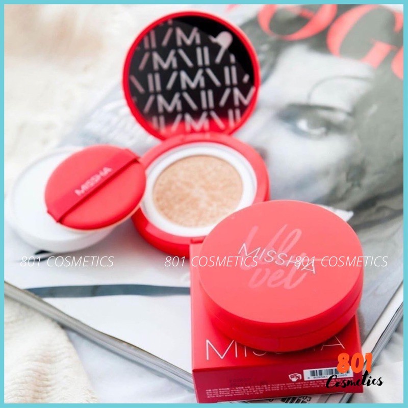 Phấn nước Missha Đỏ / Missha Cushion Velvet Finish SPF50+ PA+++ 15 | BigBuy360 - bigbuy360.vn