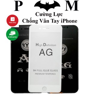 Kính cường lực full nhám chống bám vân tay dành cho game thủ iphone 6/6S/6Plus/6SPlus/7/7Plus/8/8Plus/X/XS/XR