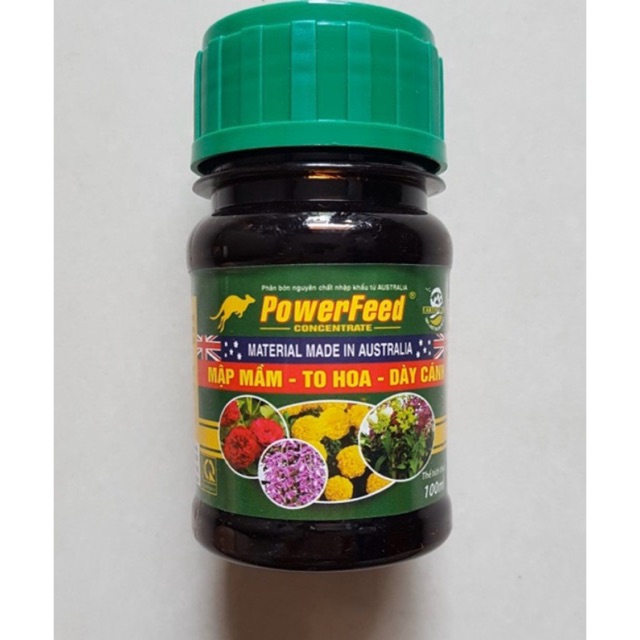 Phân cá PowerFeed - Mập mầm, to hoa, dày cánh (Chai 100ml)