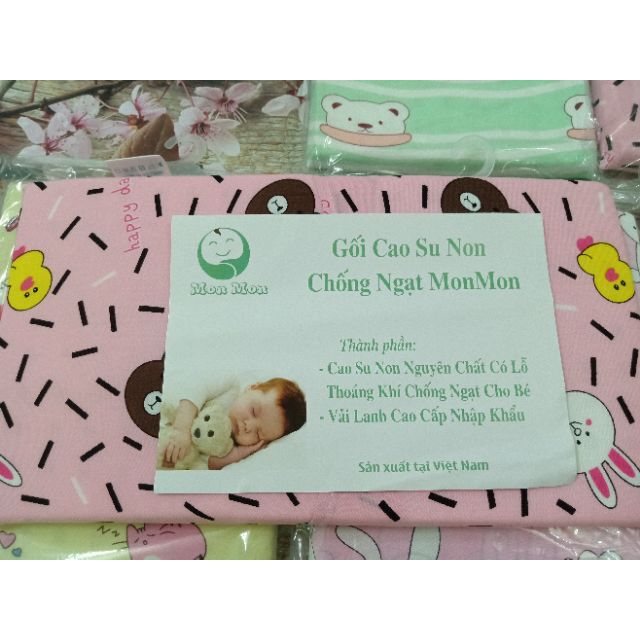 Gối cao su non chống ngạt cao cấp Mon Mon và gối KuKu ( Sky BaBy)