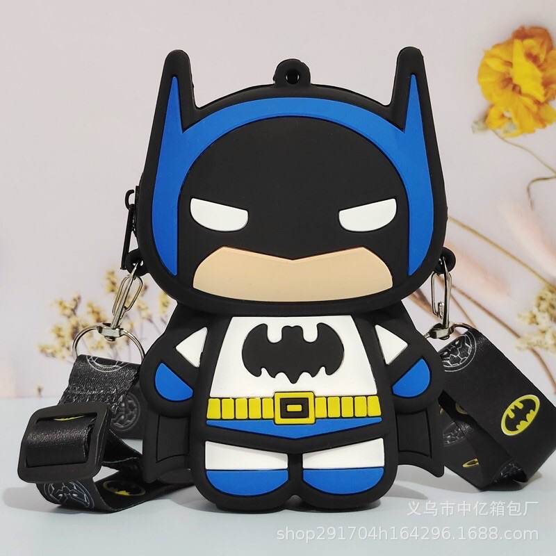 Túi Đeo Chéo Silicone Siêu Nhân Giá Rẻ - Túi Silicon Thiết Kế Họa Tiết Người Nhện, Siêu Anh Hùng Siêu Cute Cho Bé