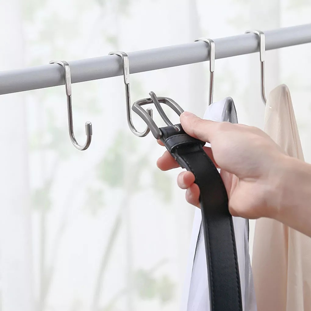 Móc Chữ S Đôi Dính Liền Treo Đồ Đa Năng