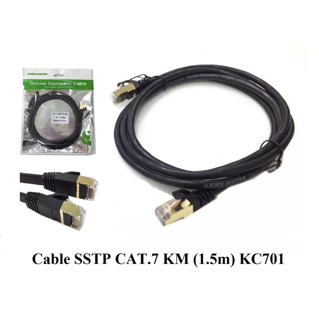 Cáp Mạng Lan Cat 7 Kingmaster 1,5m 3m 5m 10m 15m. Bấm sẵn 2 đầu. Vi Tính Quốc Duy