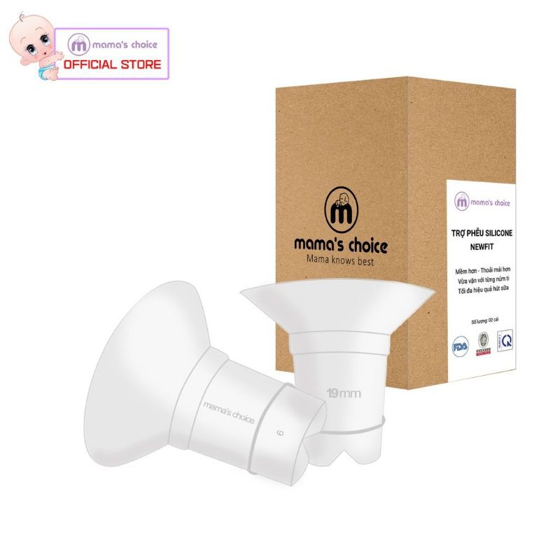 Trợ phễu Mama's choice dành cho các mẹ có đầu ti nhỏ, phù hợp với tất cả các dòng máy và cup hút sữa