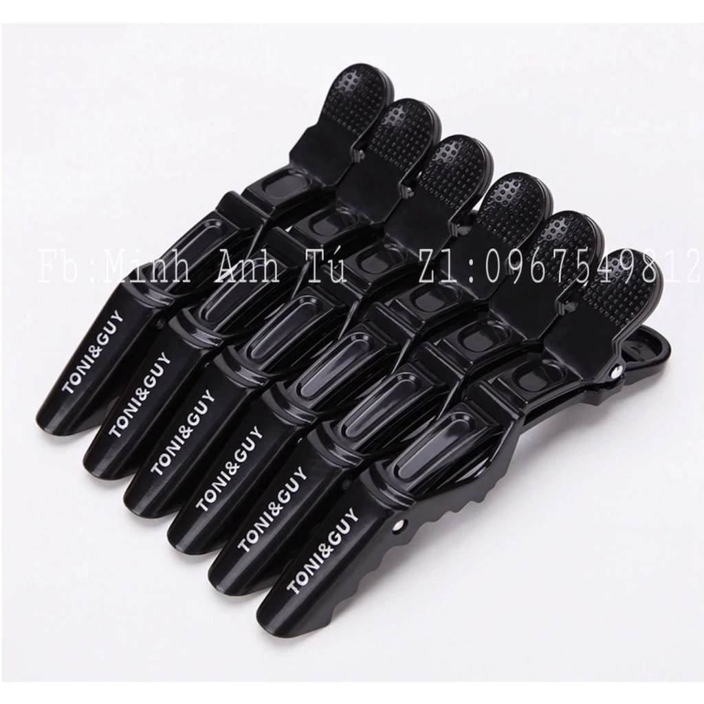Kẹp Mỏ Vịt Nhựa Sét 6 Cái Chia Xước Tóc Chính Hãng Tony