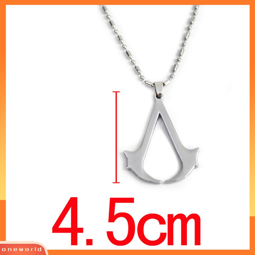 Vòng cổ bằng thép không gỉ mặt logo game  Assassin's Creed độc đáo