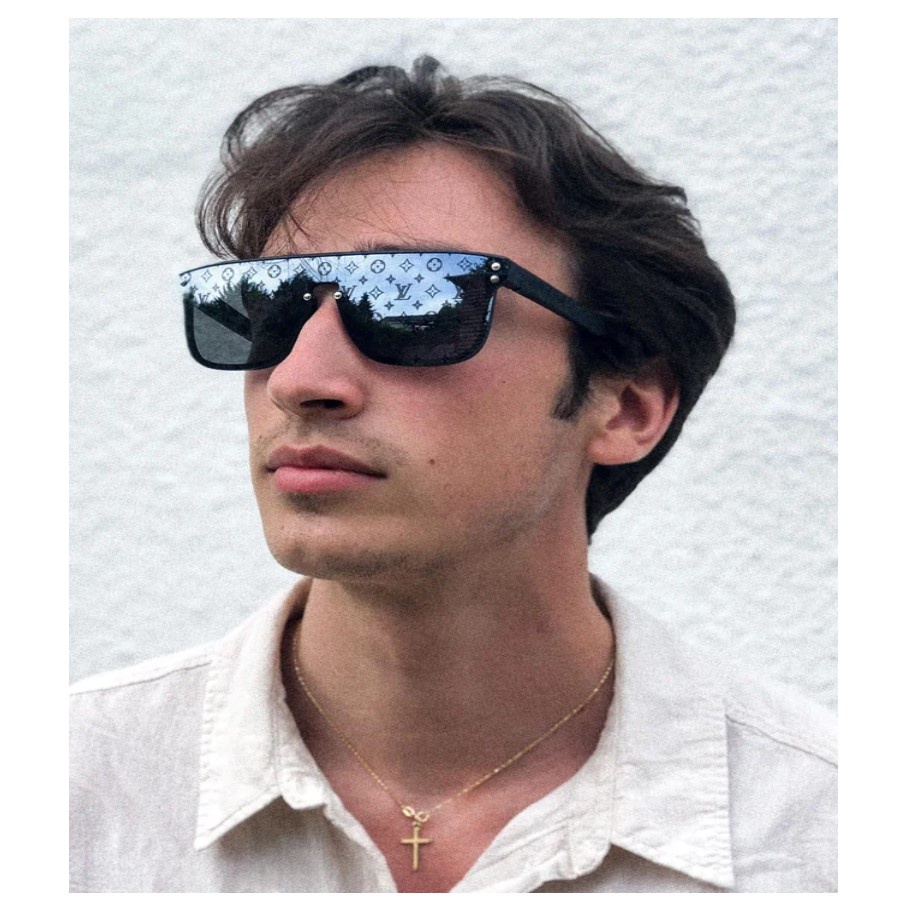 Kính mát nam nữ Hàng Hiệu LV GENZ chống UV400, thiết kế mắt vuông dễ đeo màu sắc thời trang 1082