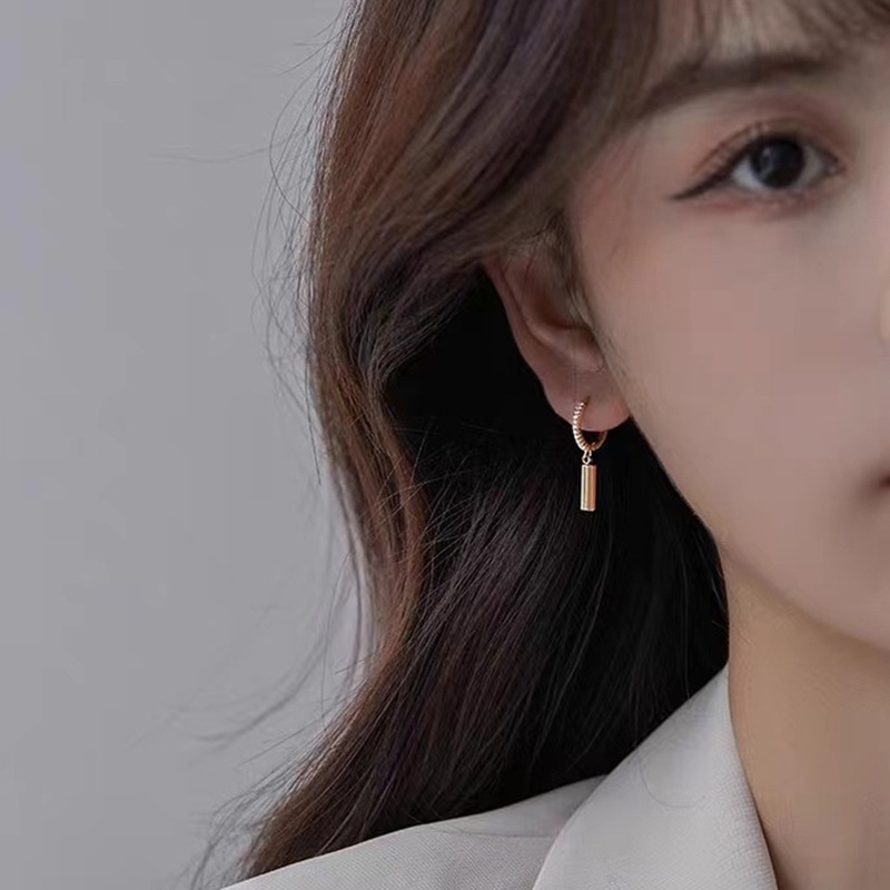 Đôi Khuyên Tai Dài Đính Đá Thời Trang Cho Nữ