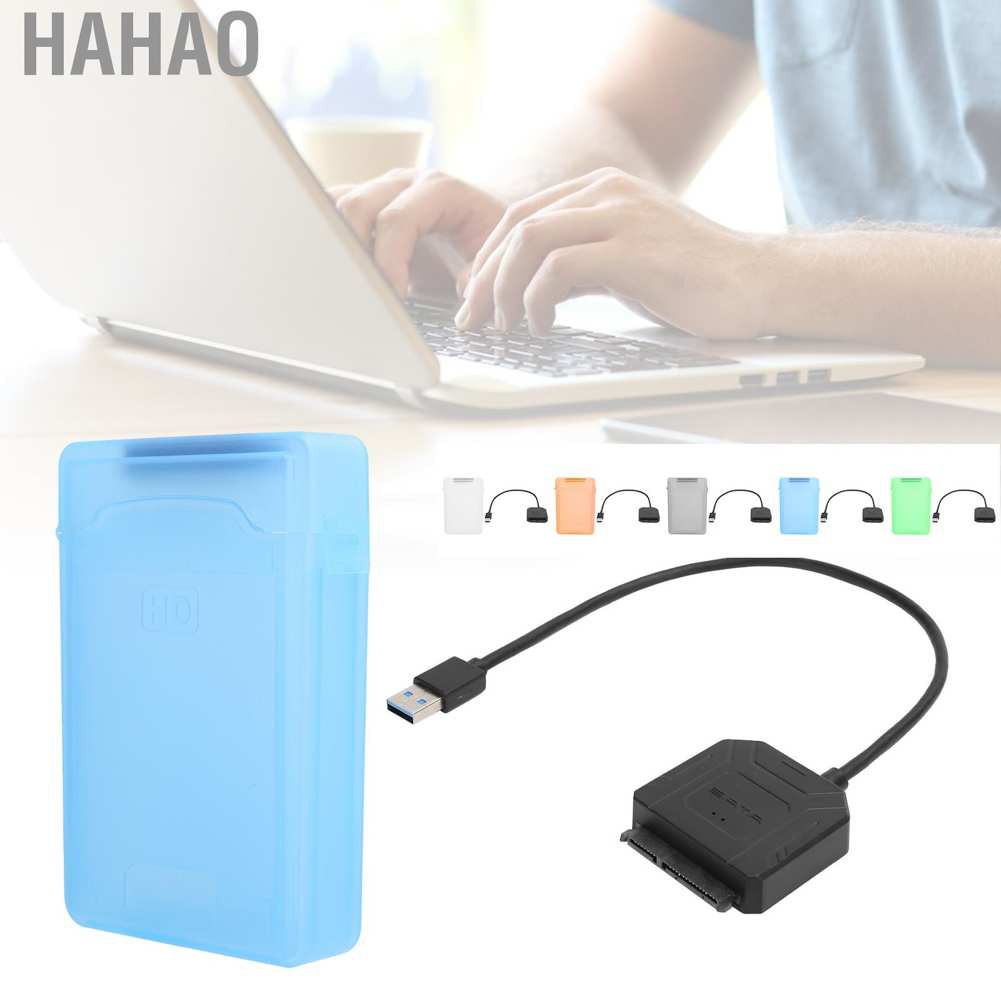 Dây Cáp Chuyển Đổi Ổ Cứng Ngoài Hahao Sata Usb 3.0 2.5in 3.5in Ssd Hdd + Hộp Bảo Vệ