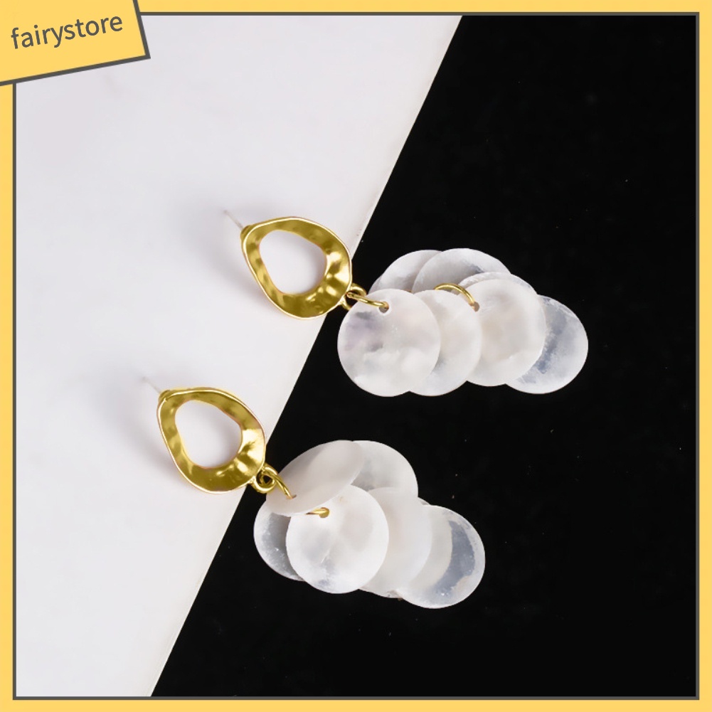 Bông Tai Hình Tròn Phối Tua Rua Thời Trang Dành Cho Nữ