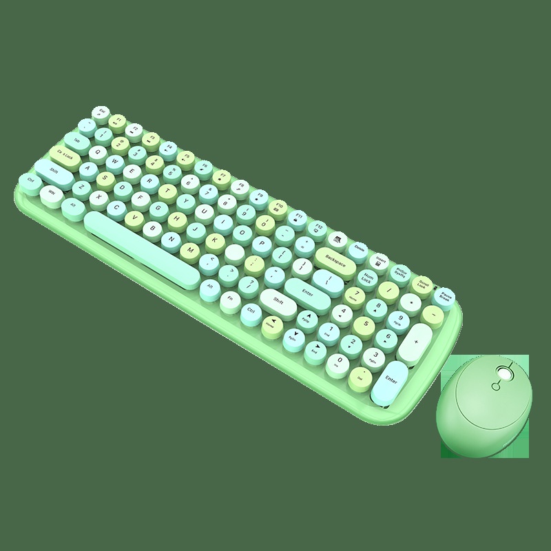 Combo bàn phím và chuột không dây Mofii Candy giả cơ màu dễ thương 84 phím, dùng cho laptop, tivi ipad