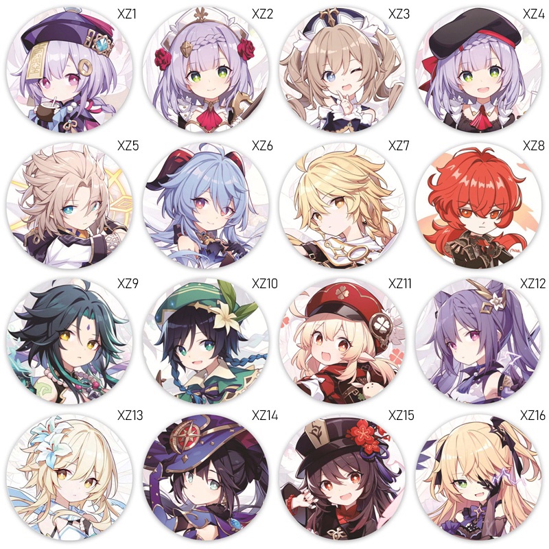 Tmdbyx Genshin Nút / Ghim / Móc Khóa / Huy Hiệu Cao Cấp 58mm