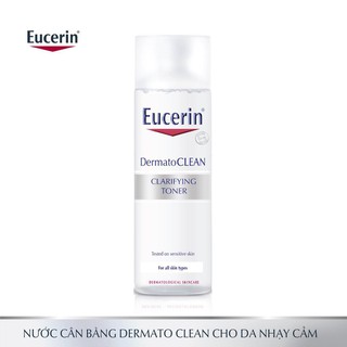 (HÃNG CHÍNH HÃNG) Nước cân bằng cho da nhạy cảm Eucerin Dermato Clean Clarifying Toner 200ml