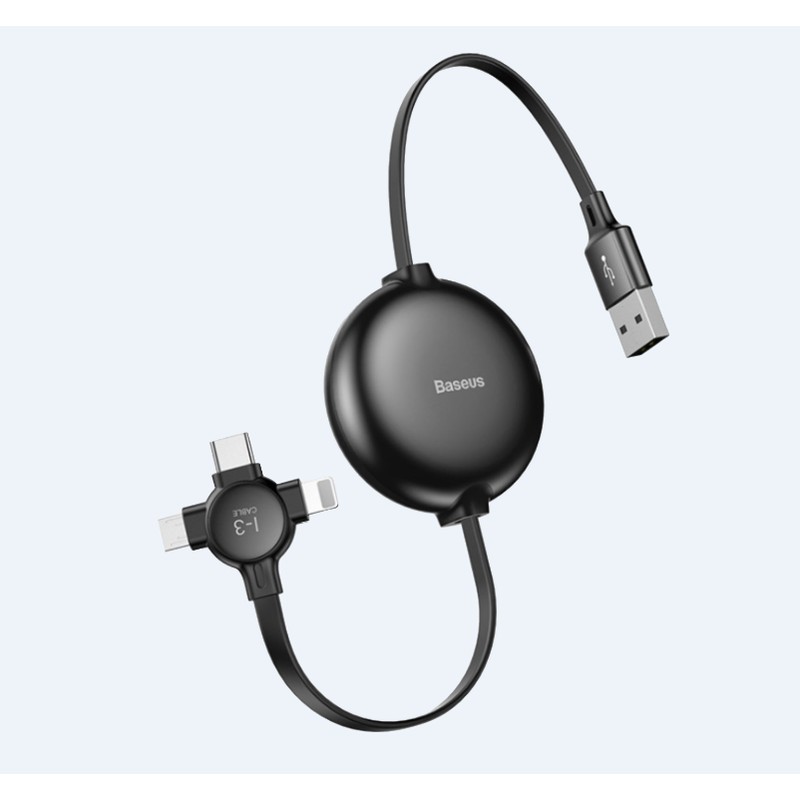 Cáp sạc đa năng 3 trong 1 Baseus cho IPhone samsung Oppo Huawei