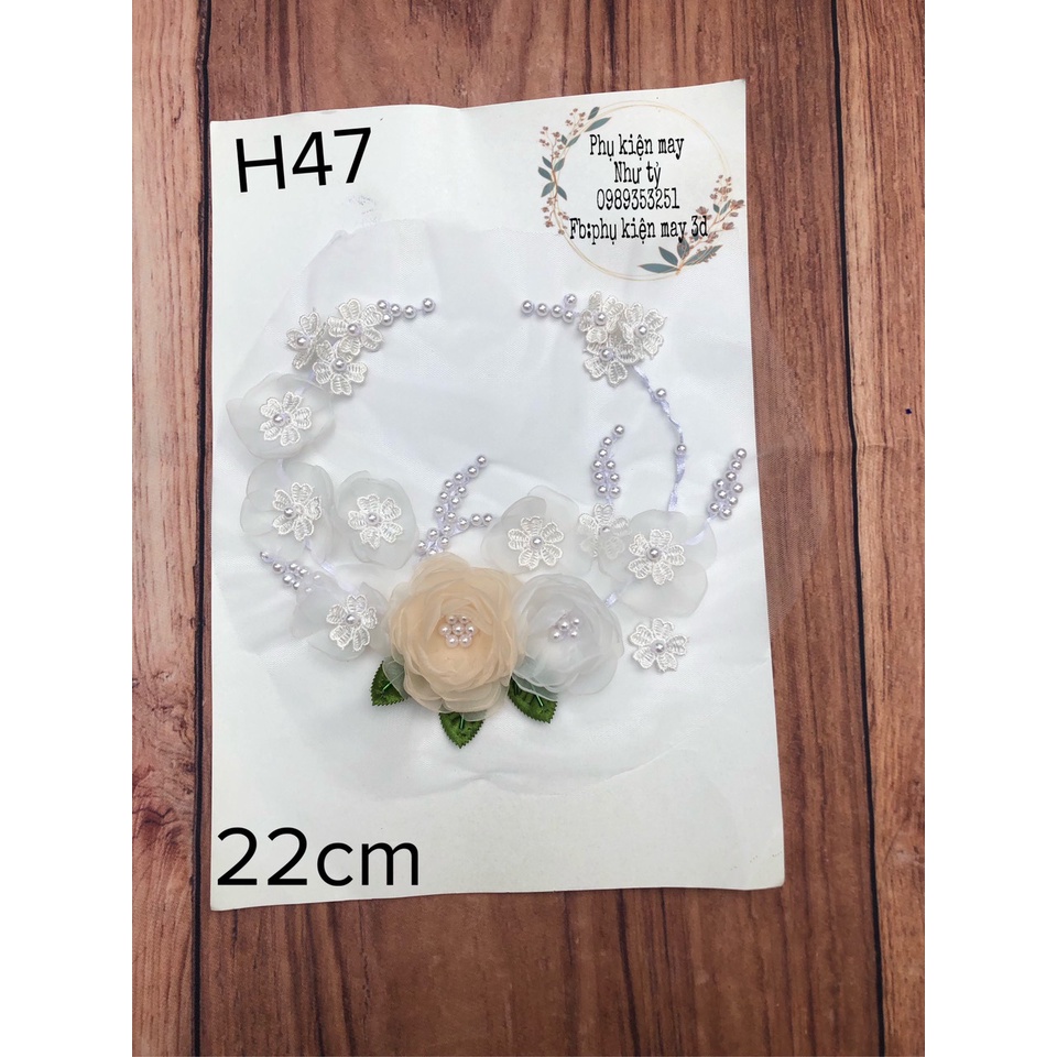[Ảnh thật] [Có sẵn] tấm ruy băng tròn thêu hoa ruy băng cực phẩm 22cm