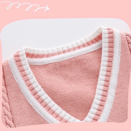 Áo gile len cho bé gái từ 8-29kg