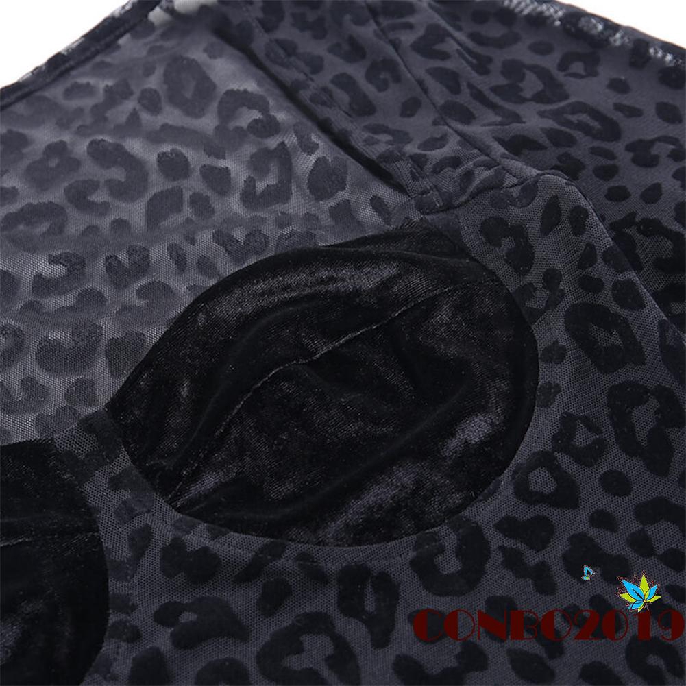 Áo liền quần họa tiết da báo thời trang quyến rũ cho nữ