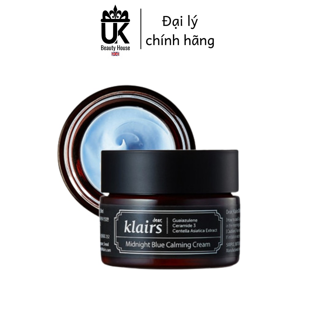 [Mã SKAMSALE8 giảm 10% đơn 200K] Kem dưỡng ẩm làm dịu và phục hồi da Klairs Midnight Blue Calming Cream 30ml | BigBuy360 - bigbuy360.vn