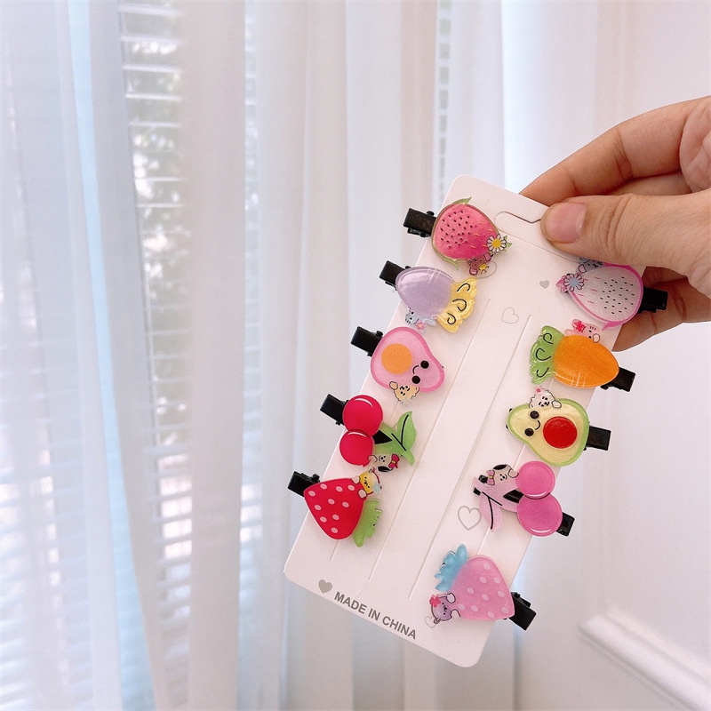 Set 7 Kẹp Tóc Hình Bình Nước Bằng Nhựa Acrylic Cho Bé Gái