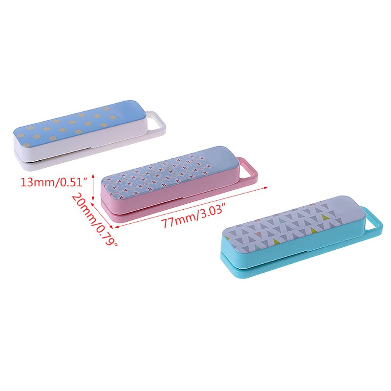 Bộ dụng cụ bấm ghim mini 3 màu tuỳ chọn