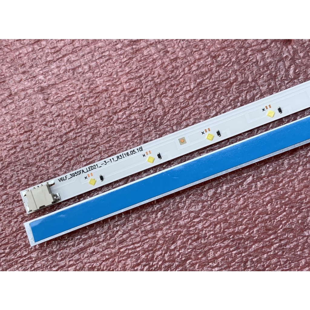 THANH LED TIVI SAMSUNG 40K5100 40K5300 V6LF_395SFA_LED21_ HÀNG MỚI 100%, BỘ 2 THANH, MỖI THANH 21 BÓNG 3V, DÀI 41cm
