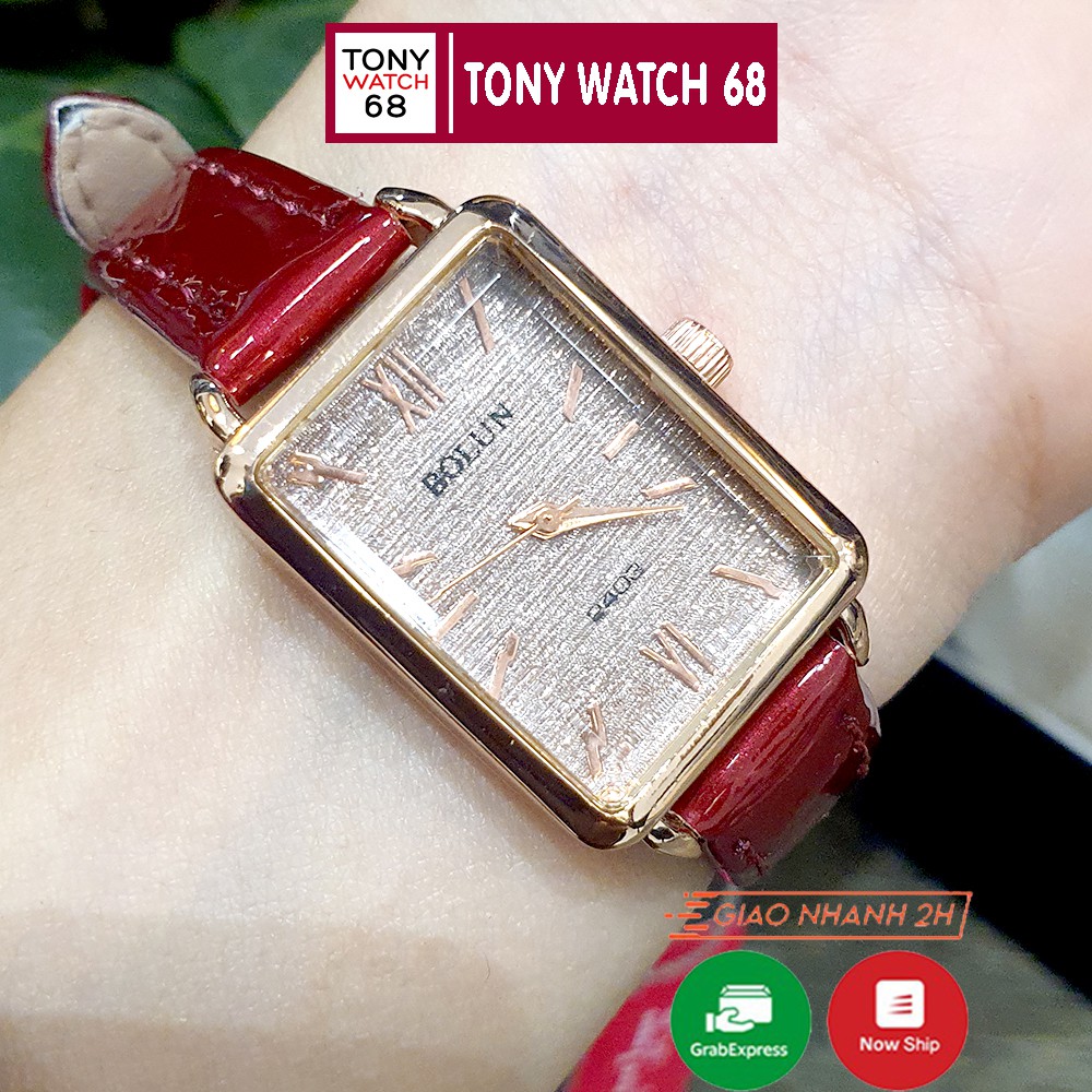 [Mã FAMAYFA2 giảm 10K đơn 50K] Đồng hồ dây da nữ chính hãng Bolun mặt vuông chống nước tuyệt đối | BigBuy360 - bigbuy360.vn