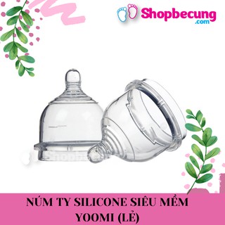 Núm ty silicone siêu mềm yoomi