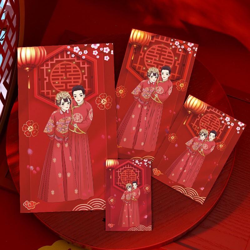 LÌ XÌ BƯNG QUẢ COUPLE SIZE LỚN (6 cái)