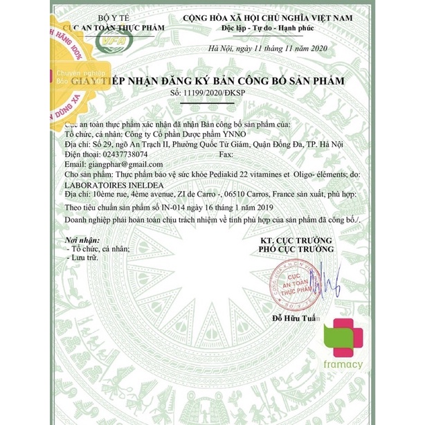 Pediakid 22 vitamin bổ sung vitamin cho bé