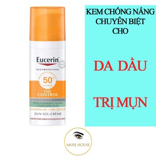 Kem chống nắng Eucerin Sun Gel-Creme Oil Control Dry Touch cho da nhờn và da mụn