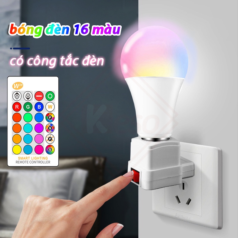 Keso Đèn LED âm trần xoay 16 triệu màu giá rẻ, có remote điều khiển màu trang trí phòng ngủ 9W, 15W giá rẻ!