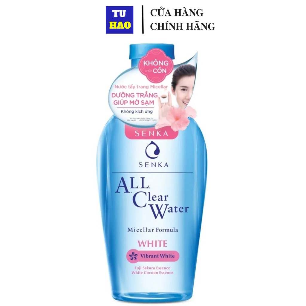 Nước tẩy trang dưỡng trắng Senka All Clear Water Micellar Formula White 230ml