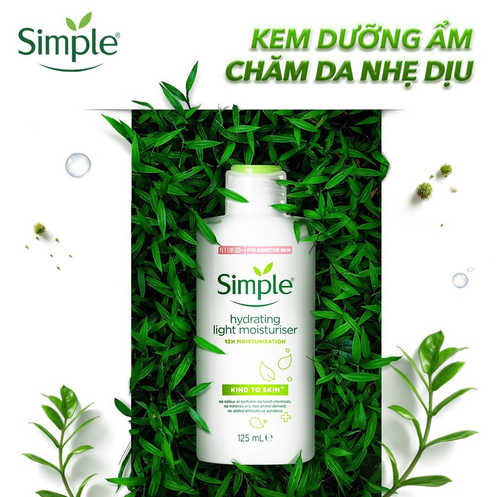 Combo 2 Sản Phẩm Giúp Da Sạch Sâu,Dưỡng Ẩm Nuôi Dưỡng Da Sáng Khỏe Simple Kind To Skin (Tẩy trang 200ml +Sữa dưỡng 125ml