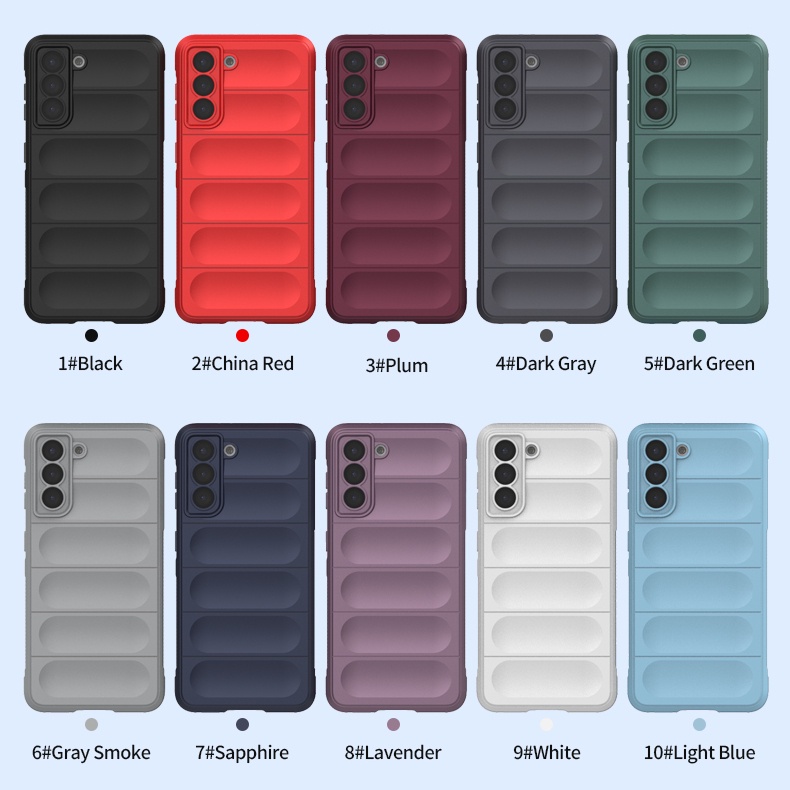 Ốp điện thoại LENUO silicon mềm màu trơn chống sốc dành cho Samsung Galaxy S21 FE S21 Plus S21 Ultra