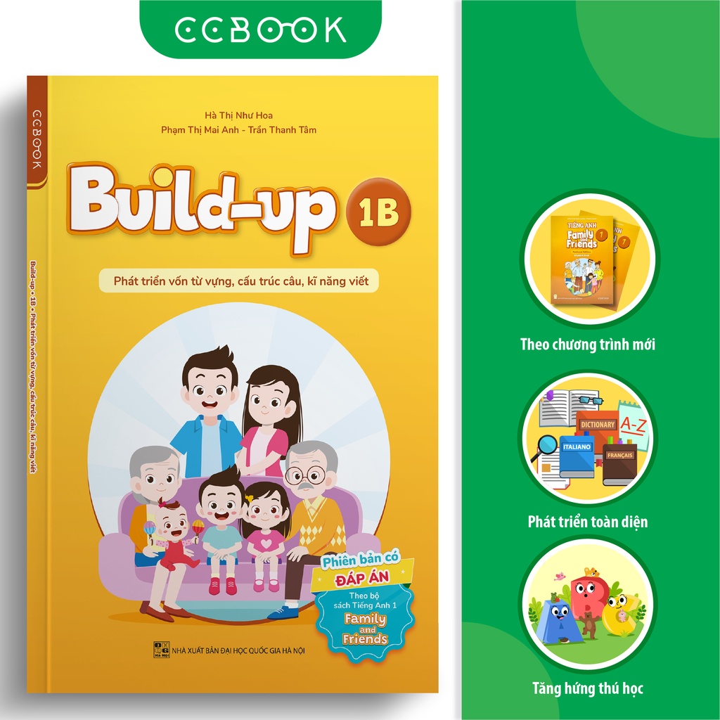 Sách tiếng Anh lớp 1 - Build-up 1B (theo bộ sách Family and Friends) - Phát triển vốn từ vựng, kĩ năng viết - Có đáp án