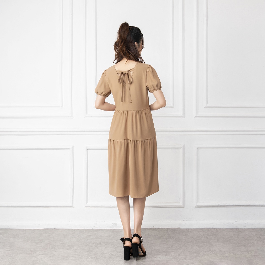 Váy suông nữ XUU kiểu dáng babydoll cộc tay V01