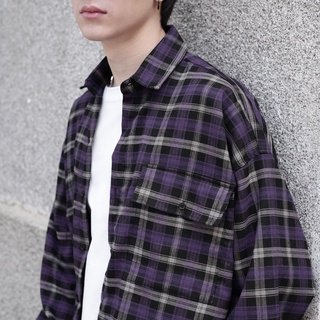 Áo Sơ Mi Flannel Three Hundred Màu Tím