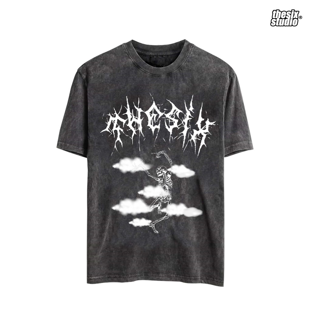 Áo phông nam tay lỡ unisex - Áo phông local brand Thesix Brand - Fly Skull | BigBuy360 - bigbuy360.vn