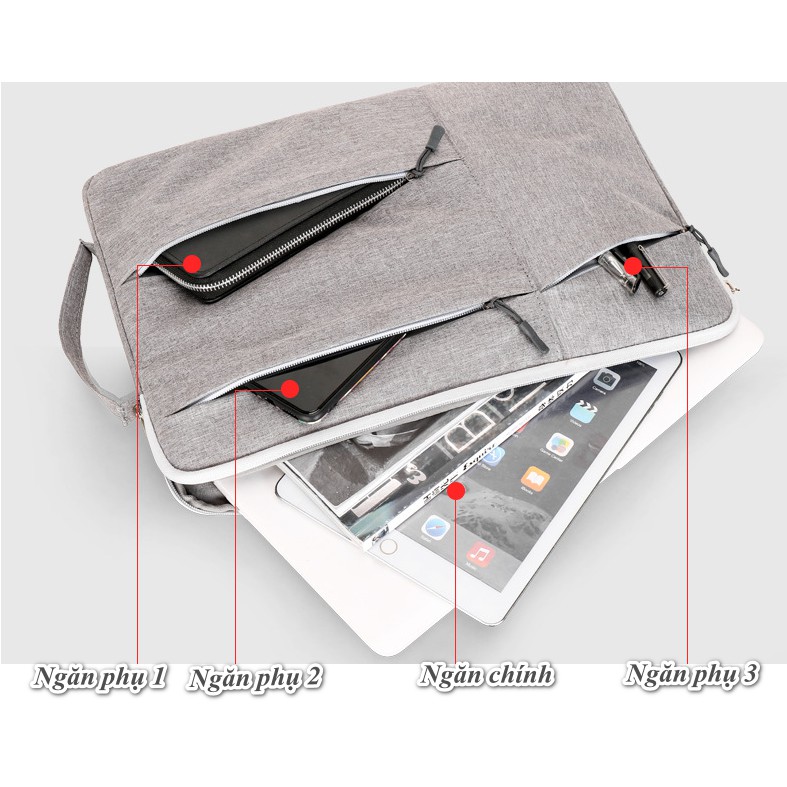 Túi chống sốc laptop, macbook quai xách dọc - chống nước