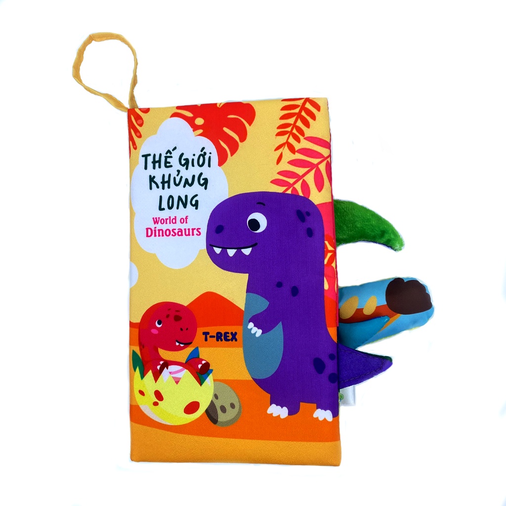 Sách vải PiPoVietnam tương tác đoán đuôi con vật - Thế giới khủng long
