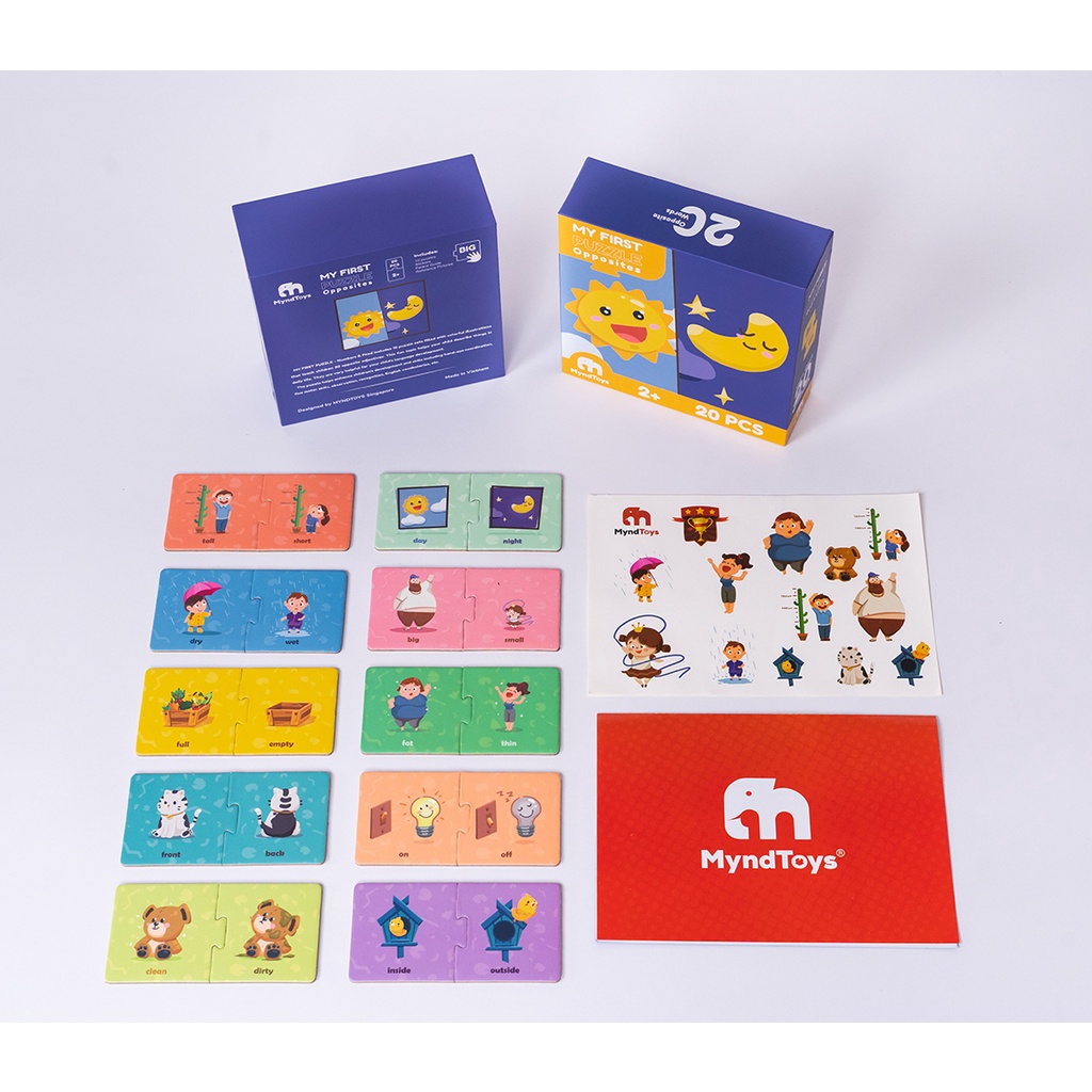 Bộ Đồ Chơi Xếp Hình MFP Opposites MyndToys 20 Thẻ Cao Cấp - BỐ KHỦNG LONG