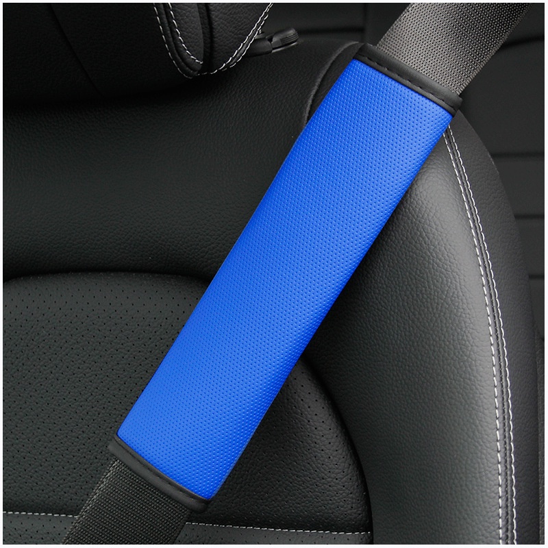 2 Miếng đệm bọc dây đai an toàn trên xe hơi từ da lỗ nhỏ cho PROTON X70 PERODUA MYVI AXIA WAJA WIRA