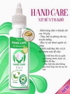 Xịt rửa tay khô Hand Care