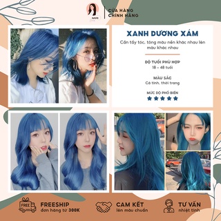Thuốc nhuộm tóc màu xanh dương sáng cao cấp cần tẩy tóc nami hair wg28