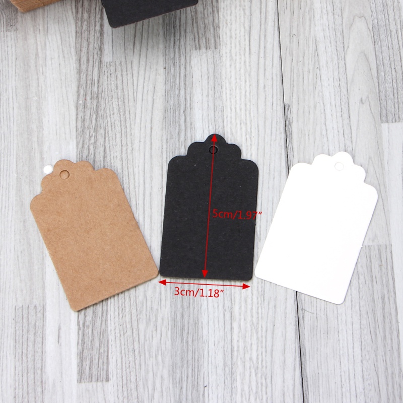 Set 100 Tấm Thẻ Trưng Bày Trang Sức In Chữ Thank You Độc Đáo