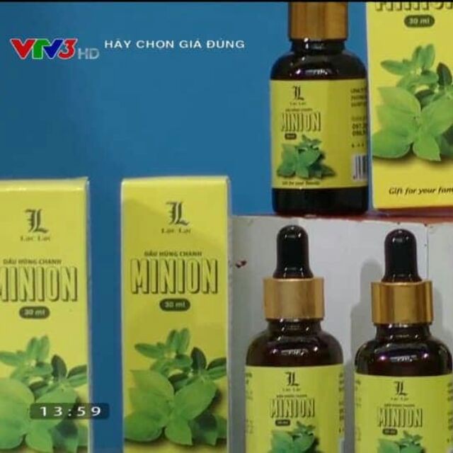 Dầu Húng Chanh Minion hỗ trợ ho, khò khè, đờm, tăng đề kháng tự nhiên cho bé 30ml