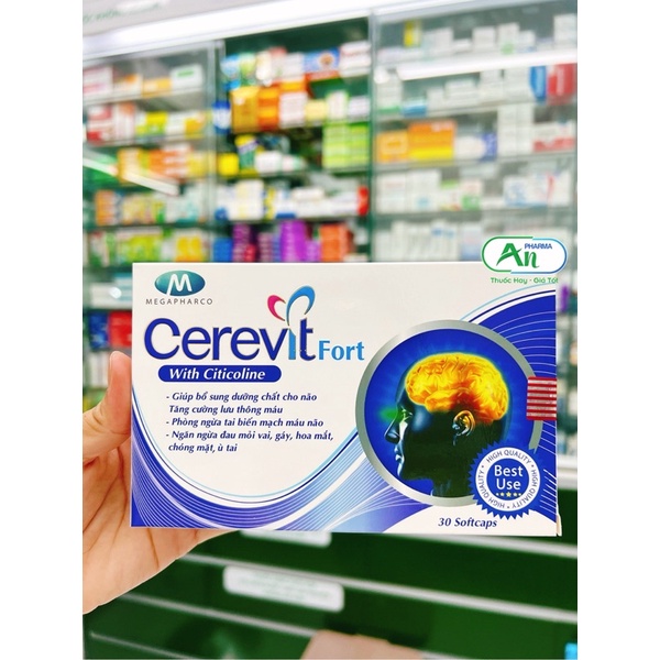 Viên uống bổ não Cerevit Forte - Hộp 30 viên