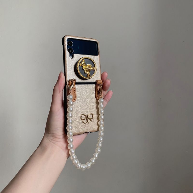 [SẴN] Ốp Samsung Z Flip 3 / Z Flip 4 chất liệu da, dây xách Z Flip3 / ZFlip3 / Z Flip4