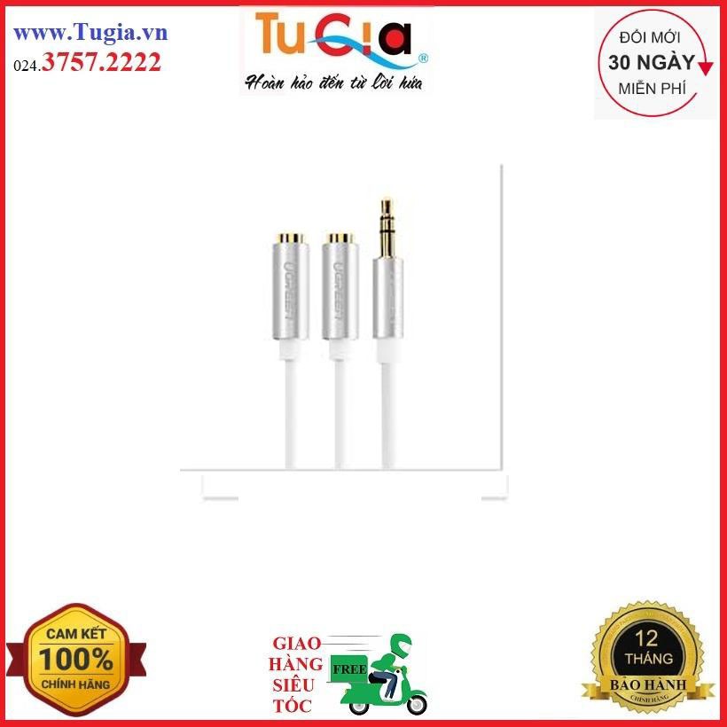 Cáp Chia 2 Cổng Audio 3.5mm Ugreen 10780 (20cm) - Hàng Chính Hãng